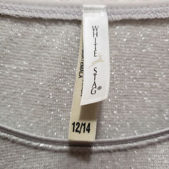 White stag pullover top, 12/14 - Picture 3 of 3